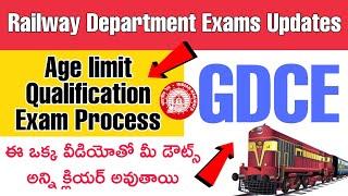 Railway Department Exams Updates  GDCE  Telugu Railways