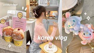 KOREA VLOG️ back in seoul cute cafes & shops first hair perm convenience store snack haul etc.