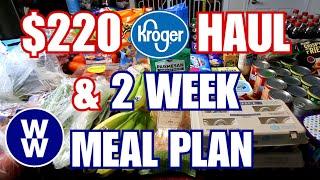 Kroger Grocery Haul September 2022 & WW Weight WatchersMeal Plan  2 Weeks of WW Friendly Dinners