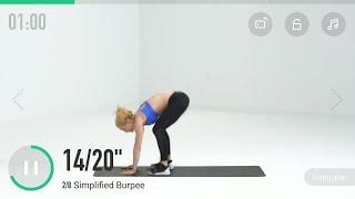 4 mins Tabata Challenge - Bodyweight Training - 44 Calories - Level K4