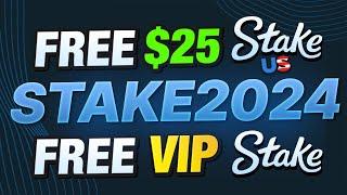 Stake Promo Code STAKE2024  FREE MONEY $25 BONUS ON STAKE US  VIP RAKEBACK STAKE CODE review 2024