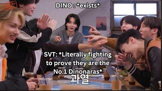 Seventeen fighting for that No. 1 Dinonara Position Dino and his 12 hyungs