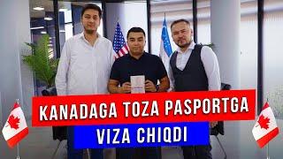 KANADAGA TOZA PASPORTGA VIZA CHIQDI