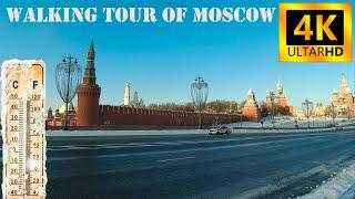4K Walking tour of Moscow winter 2021 Russia New Year’s Moscow 