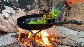Odun Ateşinde Kızartma Nasıl Yapılır - Yemek Tarifi - Biber Kızartması