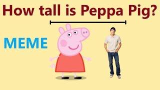 How tall is peppa pig - meme How tall is Daddy Pig?