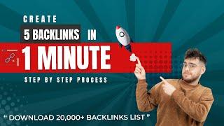 How to get 20000+ Do Follow backlinks list - 2023  The Easiest Way
