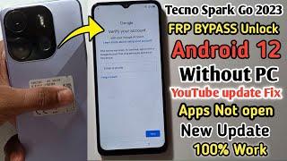 Tecno Spark Go 2023 BF7 Frp Bypass Without Pc  Android 12 New security update 2024