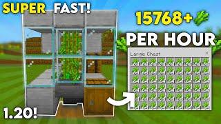 BEST 1.20 AUTOMATIC SUGARCANE FARM TUTORIAL IN MINECRAFT BEDROCK MCPEPC