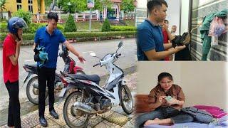 The police discovered and confiscated Huongs stolen motorbike.  The clothes Huong left behind