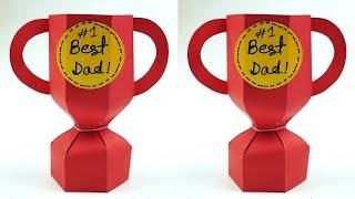 Fathers Day Crafts  How to Make Fathers Day Special Paper Trophy  DIY Handmade Crafts