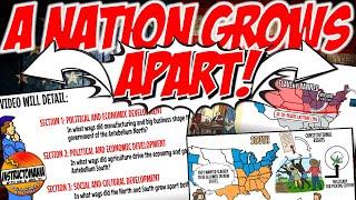 Differences of the American North & South A Nation Grows Apart US History Video by Instructomania