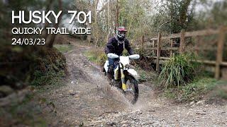 Husky 701 quickie trail ride - clips from today - 240323