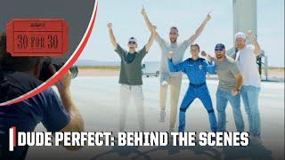 Dude Perfect BEHIND THE SCENES Outer space pickleball & trick shots galore  ESPN 30 For 30