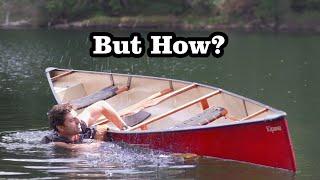 How to get BACK IN when your Canoe tips over SOLO