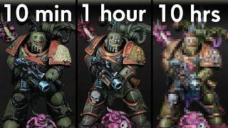 Painting the same Warhammer in 10 mins vs 1 hour vs 10 hours