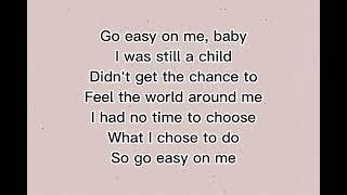 Adele - Easy On Me Lyrics