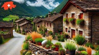 The most beautiful villages in Switzerland 4K - Walking tour in a charming Swiss Village