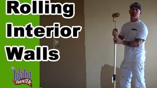 HOW TO ROLL WALLS.  Rolling Interior Walls.  Painting Wallsinterior painting tips