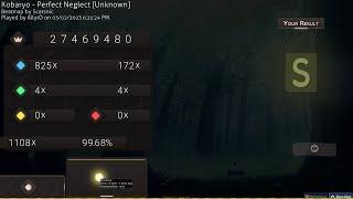 AllyrD  Kobaryo - Perfect Neglect Unknown 99.68% FC 620pp if ranked