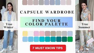 Find your Color Palette Capsule Wardrobe 7 Tips to Know  True Summer & True Winter Capsule Wardrobe