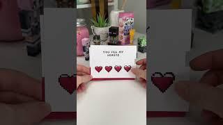 Making my boyfriend a DIY pixel art heart card for valentine’s day