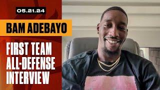 Bam Adebayo NBA All-Defensive First Team Interview  May 21 2024