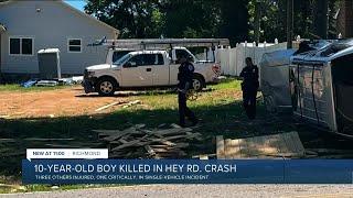 Child killed in Richmond crash teenage driver injured