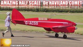 50% SCALE RC De HAVILAND DH.88 COMET GROSVENOR HOUSE TWIN ZENOAH 74cc PETROLS NATIONALS # 1 - 2019