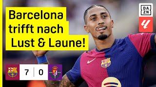 Raphinha Olmo & Co liefern Zaubershow Barcelona - Valladolid  LaLiga  DAZN Highlights