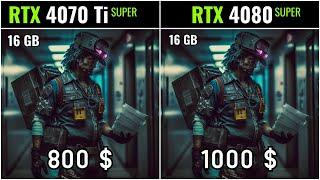 Rtx 4080 Super Vs Rtx 4070 Ti Super - TEST IN 19 GAMES 1080P - 2K - 4K