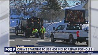 St. Paul potholes Crews starting to use hot mix in repairs