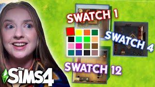 the sims 4 but every room is a different SWATCH