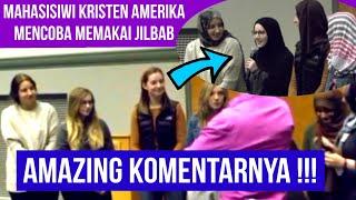 Amazing  Mahasiswi Kristen Amerika mencoba Jilbab  Dakwah Islam di Penn State University Part 66