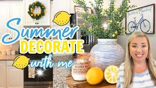 SUMMER DECORATE WITH ME 2021  FARMHOUSE LEMON DECOR  DECORATING IDEAS  JESSICA ODONOHUE