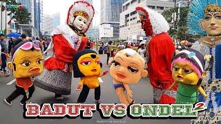 BADUT LUCU vs ONDEL ONDEL  Kumpulan Badut VS Ondel-ondel Adu Joget Paling Heboh