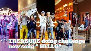 TREASURE doing challenge new song  HELLO