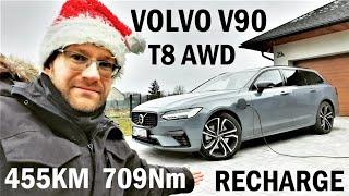 Volvo V90 T8 AWD 455KM 709Nm TEST PL muzyk jeździ