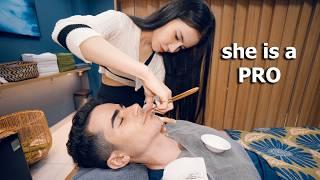 ASMR EXTRAordinary Service at the Vietnamese VIP Barbershop Shave Massage Shampoo