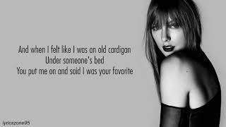 Taylor Swift - cardigan Lyrics