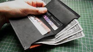 Minimalist Leather Wallet  Easy DIY