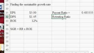 Finding sustainable growth rate