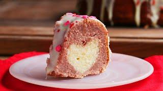 How to Make a Hidden Heart Strawberry Bundt Cake • Tasty