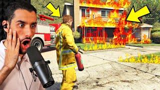 العمل كرجل إطفاء الحرائق مود الحياة الواقعية في جي تي أي 5  GTA V Fireman Mod