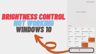 Windows 10 Brightness Control Not Working  Fix  Solution