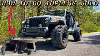 How To Take Jeep Wrangler Hard Top Off By Yourself One Person Easy