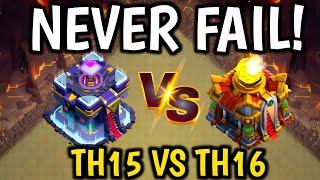 Effortless 3 Star  TH15 vs TH16 Attack Strategy  Best TH15 vs TH16 3 star Attack Strategy  coc