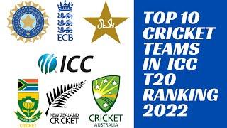 Top 10 cricket teams in ICC T20 ranking 2022   All True Facts