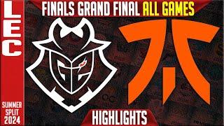 G2 vs FNC Highlights ALL GAMES  LEC Season Finals GRAND FINAL  G2 Esports vs Fnatic