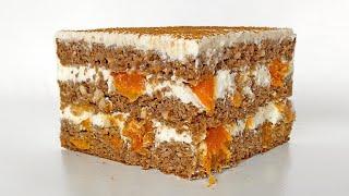 Healthy Carrot Cake without sugar and flour Low-carb recipe